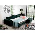 Coltar extensibil dreapta 3 locuri ELTAP, RT-35LO, Grayson, 278x205x92 cm, lemn/poliester, verde inchis