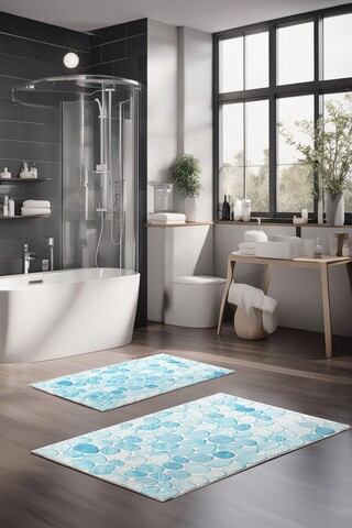 Set covorase de baie, Cartwright, CT-5345, Poliester, Multicolor