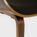 Scaun Kinke, Homla, 51.5x54x74 cm, poliester/lemn, negru