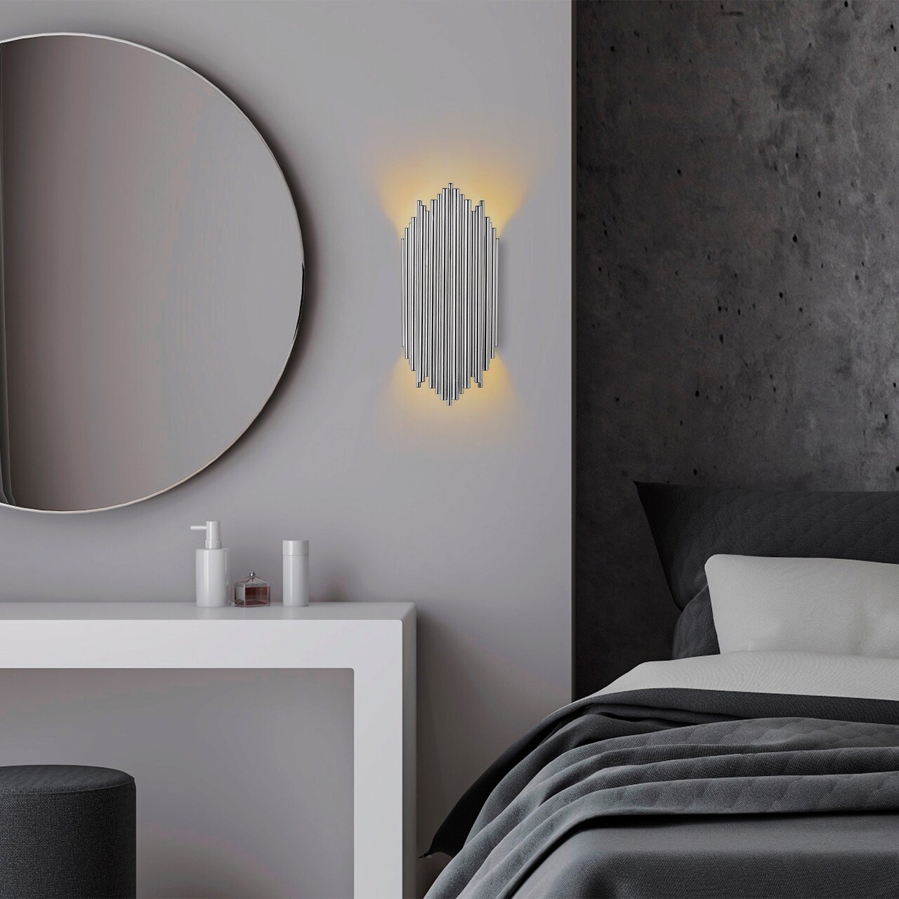 Aplica de perete, Fulgor, 942FLG1871, Metal, Crom - 1 | YEO