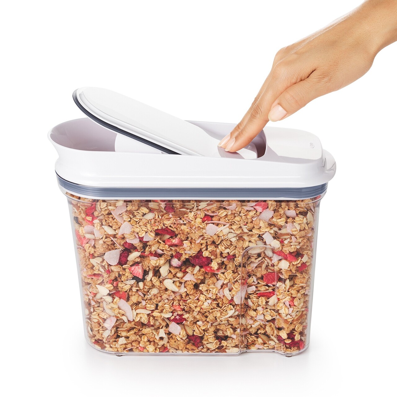 Recipient pentru cereale, plastic, 10 x 26 x 21 cm, 2,4L, "POP" - OXO - imagine 5