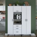 Dulap multifunctional, Rani, JE131, 150x198 cm, PAL, Alb