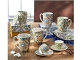 Set 2 cesti cu farfurie pentru cafea, Medicea, Brandani, Ø11.5x5 cm, portelan