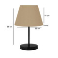 Lampa de masa, Insignio, 780SGN2540, Metal, Bej/Negru