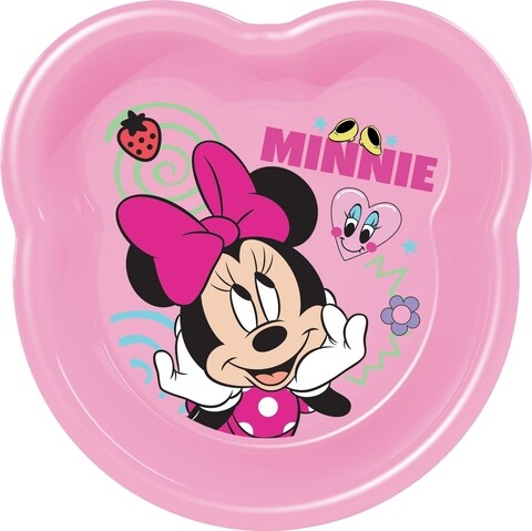 Bol minnie, disney, 21x21x2 cm, plastic, roz