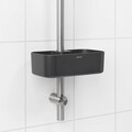 Suport baie cu montaj pe bara de dus, Brabantia, Caddy Dark Grey, 24.4x13.3x7.5 cm, polipropilena, gri inchis