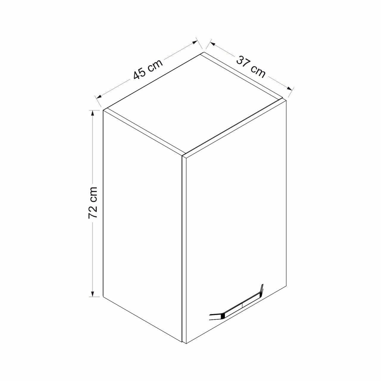 Dulap pentru bucatarie, Hanah Home, Minar, 45x72x37 cm, Alb — imaginea 8