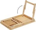 Masuta pentru laptop, Songmics, LLD01N, inaltime ajustabila, 55 x 35 x 21-29 cm, bambus