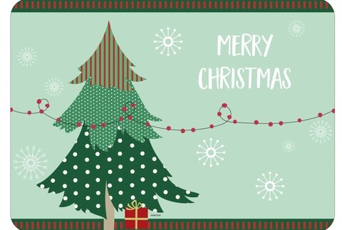 Suport pentru farfurie merry chrismas festive, ambition, 39x28 cm, multicolor
