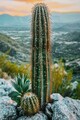 Tablou decorativ Cactus -H, Mauro Ferretti, 60x90 cm, canvas/lemn de pin/plastic, multicolor