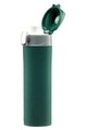 Cana termos cu buton de siguranta Glossy, Ambition, 420 ml, inox, verde