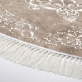 Covor, ALN400616BJ18, 180x180 cm, Poliester, Bej/Alb