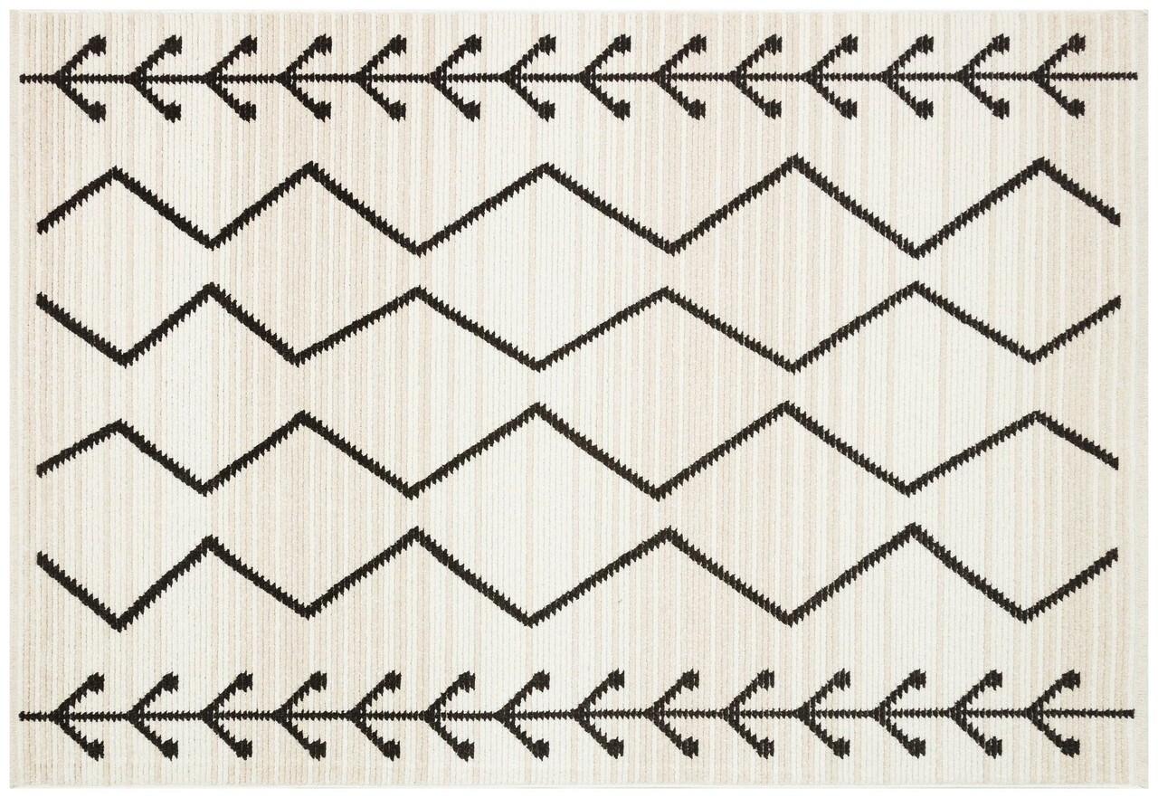Covor, Zm 02 Cream Black , 80x300 cm, Polipropilena, Multicolor - 2 | YEO