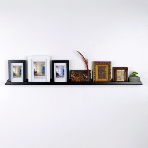 Raft de perete, evila originals, wr064, 100x4x8 cm, negru