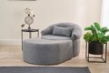 Canapea extensibilă cu 1 loc, Balcab Home, 825BLC4724, Material: 100% POLIESTER (țesătură cu textură de in), Gri