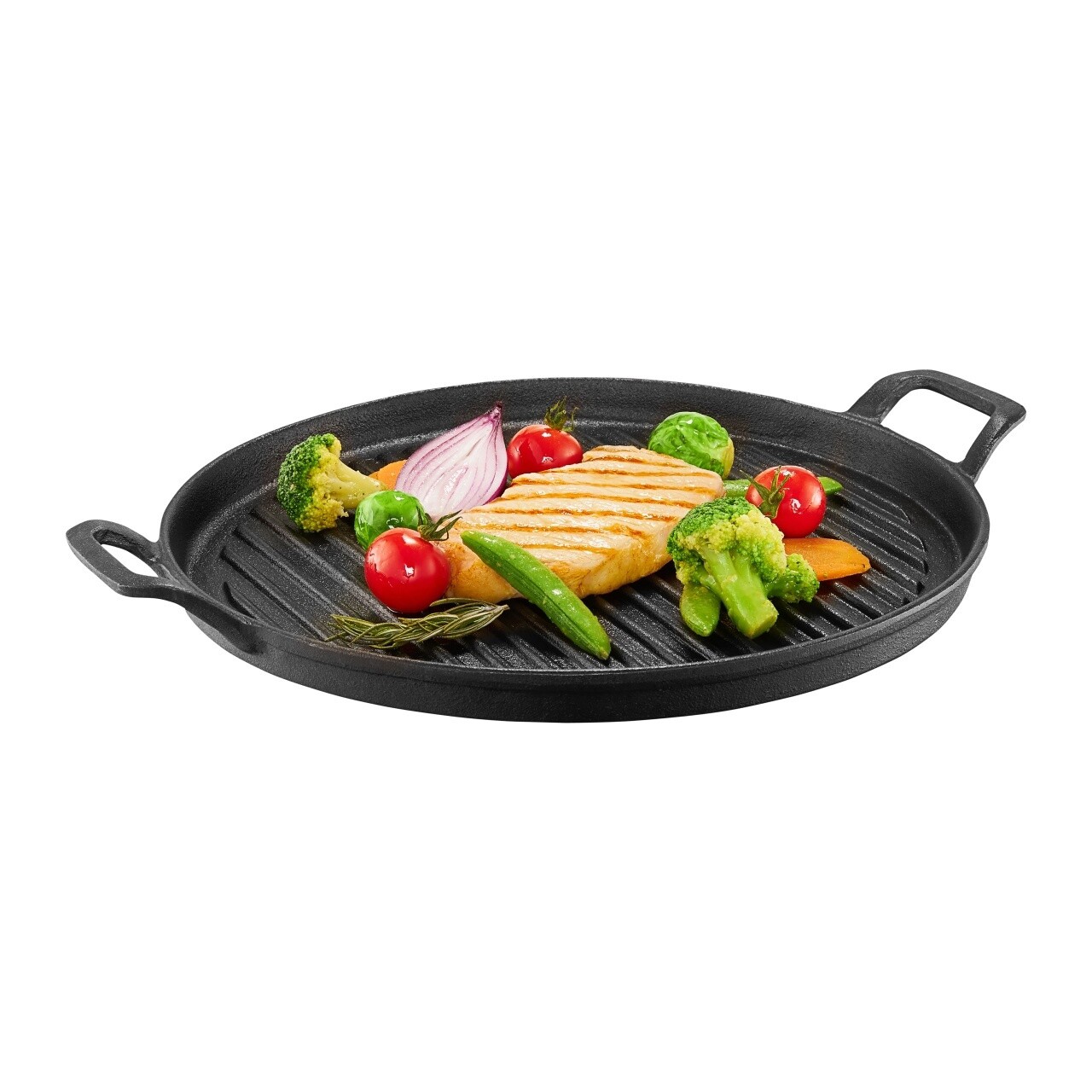 Tigaie grill Iron, Ambition, 30 cm, fonta, antracit - 1 | YEO
