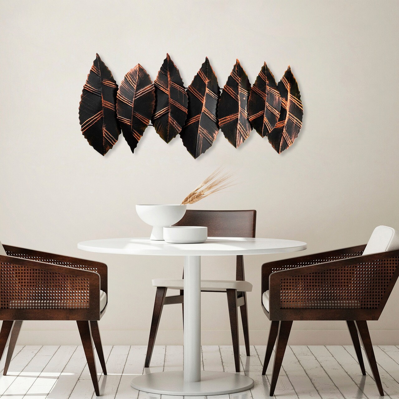 Decoratiune de perete, Hornbeam 2, Metal, Dimensiune: 114 x 52 cm, Multicolor - 1 | YEO