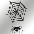 Decoratiune de perete, Halloween 13, metal, 36 x 53 cm, negru