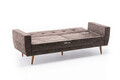 Canapea extensibila cu 3 locuri, Balcab Home, 825BLC2681, Lemn / Metal, Maro