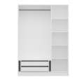Dulap pentru haine, Minerva, Kale 3 Mebran Kapak 210, 135x210x52 cm, PAL, Alb