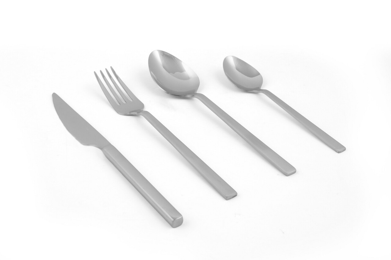 Set tacamuri Çubuk24, Dynasty, 24 piese, inox, argintiu