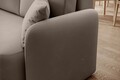 Coltar extensibil stanga 3 locuri ELTAP, Hadson, 206x150x89 cm, lemn/poliester, bej inchis