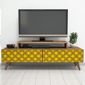 Comoda TV, Hommy Craft, City, 140x48.8x41.8 cm, Nuc / Galben