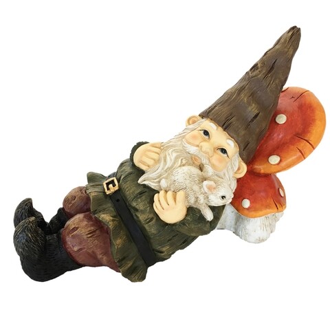 Pitic de gradina, Esschert, Sleeping gnome, 29.4 x 14 x 19.8 cm, polirasina, multicolor