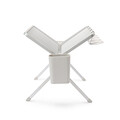 Scurgator de vase cu suport tacamuri, pliabil, Brabantia, SinkSide, 51x42x33 cm, aluminiu, gri deschis