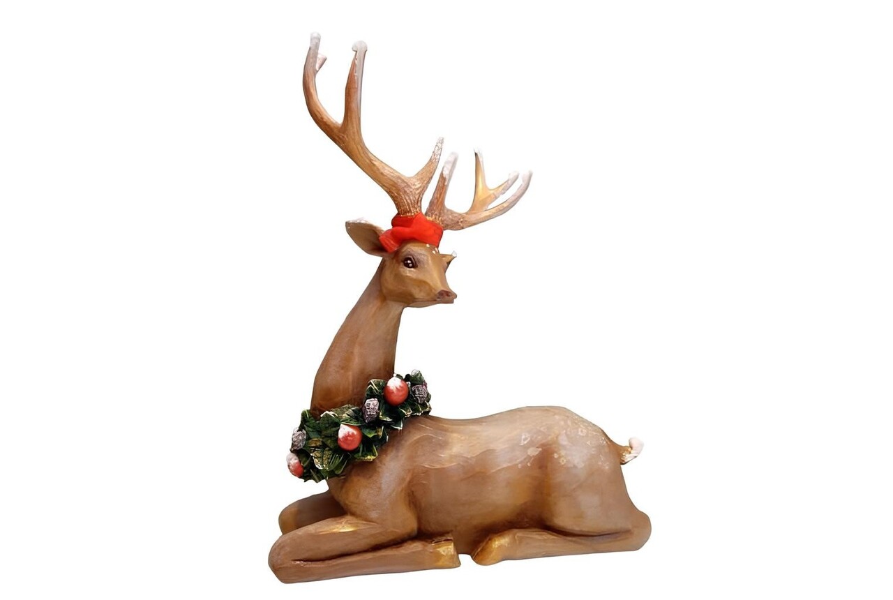 Decoratiune, CY0692, 30x11x23 cm, Poliester, Maro