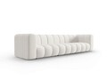 Canapea 5 locuri, Lupine, Micadoni Home, BL, 318x87x70 cm, poliester chenille, alb
