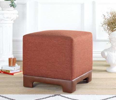 Taburet, Atelier del Sofa, 209FLF1413, 50% bumbac, 50% in, Caramiziu