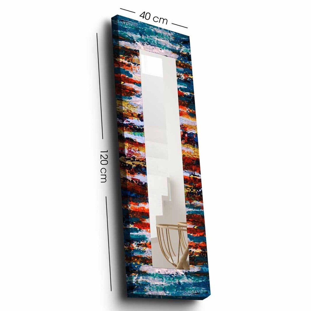 Oglinda decorativa, 40120NISMA-026, Dimensiune: 20 x 100 cm, Multicolor — imaginea 4
