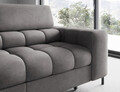 Coltar extensibil stanga 5 locuri ELTAP, LT-04AU, Ferucce, 276x200x93 cm, lemn/poliester, gri