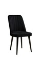 Set scaune 4 piese, Beckley, Vega, MDF , Negru