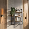 Raft de perete, Zena Home, Suno, Stejar negru / Oud