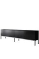 Set mobilier living, Bexley, Lord, PAL, Negru/Argintiu