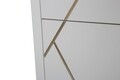 Noptiera Luxy, Mauro Ferretti, 45x40x51 cm, lemn de pin, alb/auriu