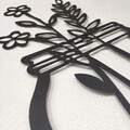 Decoratiune de perete, Life İn The Vases, Metal, Dimensiune: 112 x 70 cm, Negru