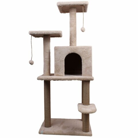 Casă pentru pisici, Paws & Whiskers, Calista, MATERIAL TEXTIL WELSOFT, Bej