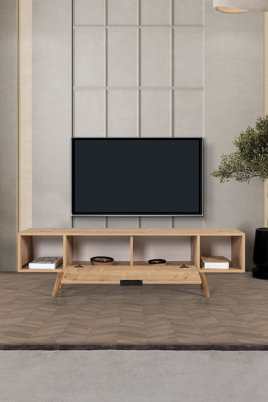 Comoda TV, Hanah Home, Mesir 3627, 160x47x35 cm, PAL, Maro — imaginea 2
