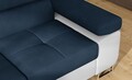Coltar extensibil stanga 4 locuri, ELTAP, Anton, 272x203x85 cm, lemn/poliester, bleumarin/alb