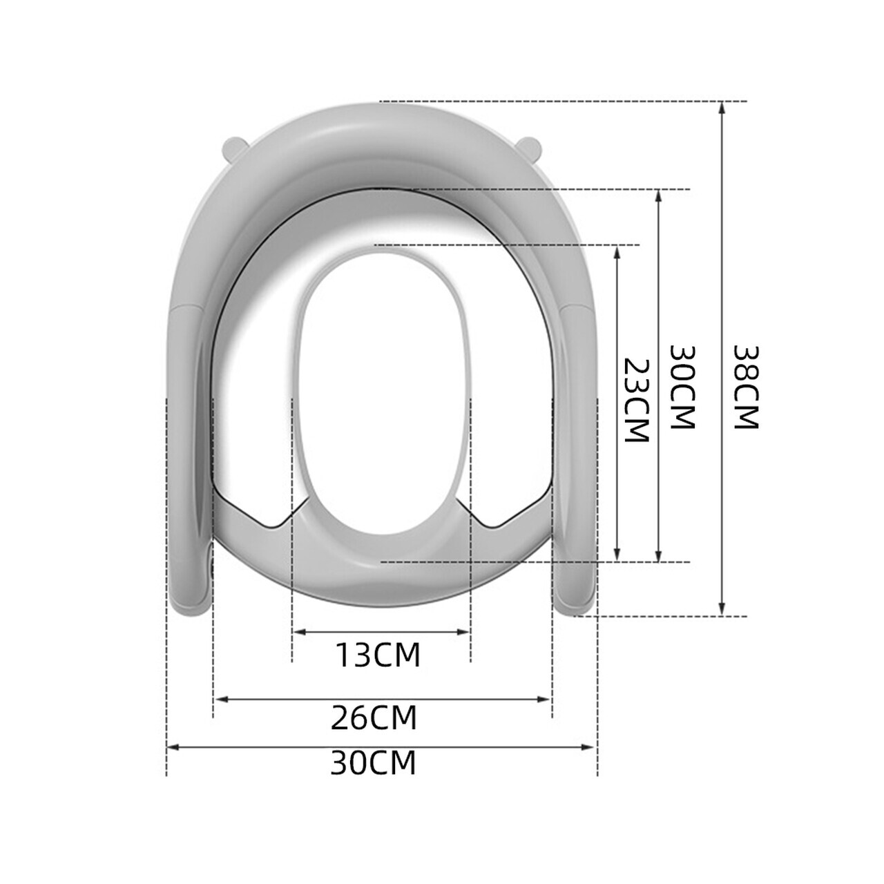 Reductor pentru toaleta cu scara U-grow, 30x38x54 cm, PVC, gri - imagine 6
