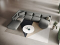 Coltar panoramic stanga 6 locuri, Tulum, Cosmopolitan Design, 330x255x70 cm, catifea, gri deschis