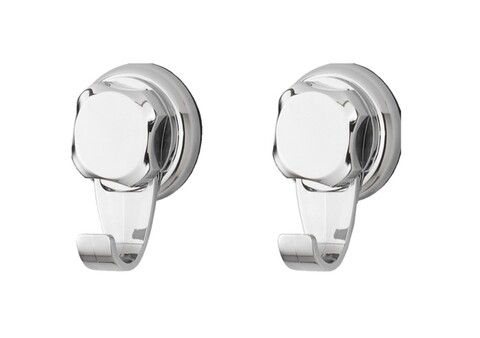 Set 2 carlige pentru bucatarie Bestlock Compactor, crom/ABS/plastic (TPU), argintiu
