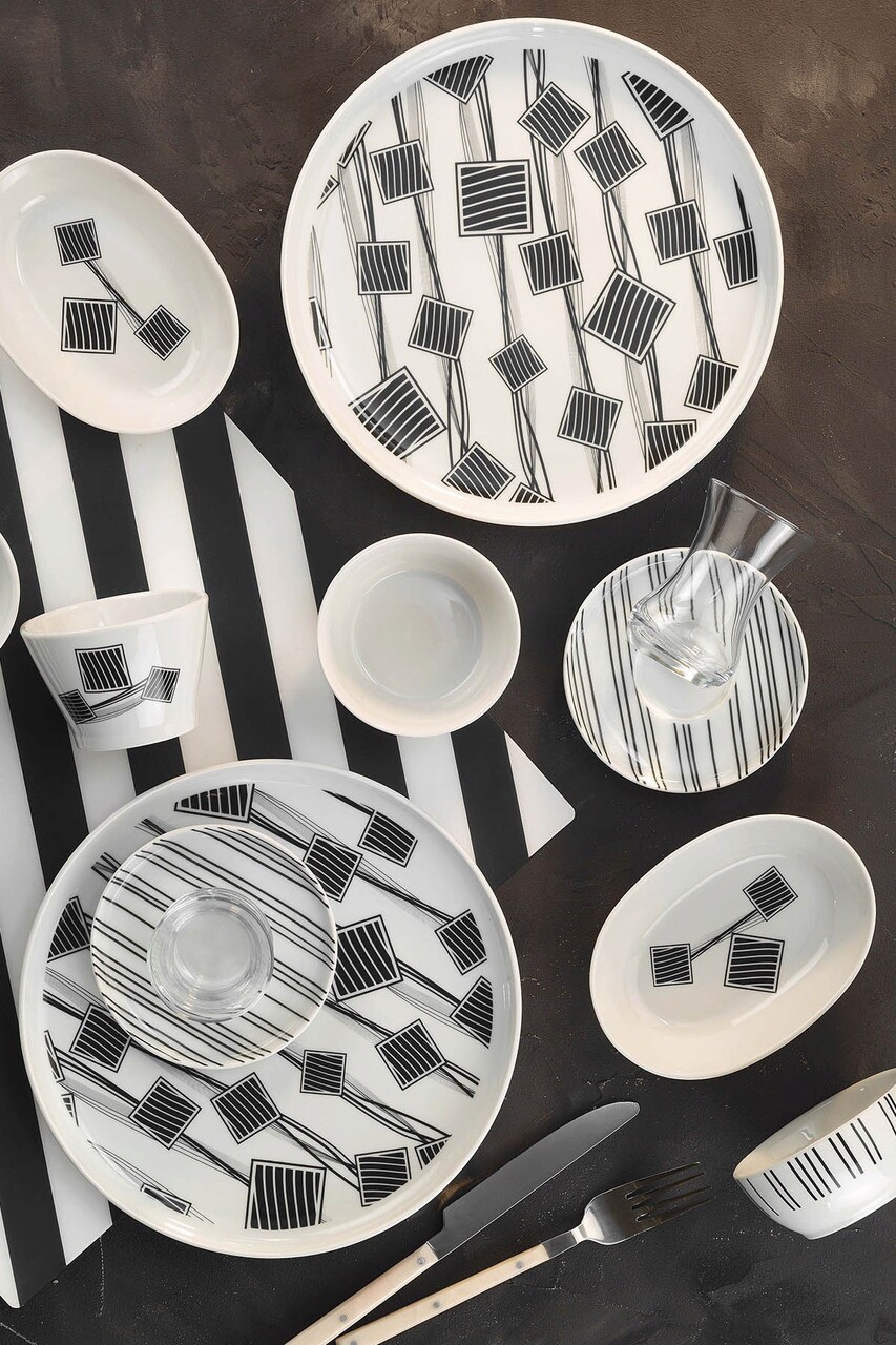 Serviciu de masa breakfast 26 piese MOD30KH60012007, Kutahya Porselen, portelan, multicolor - 1 | YEO