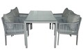 Set gradina/terasa 5 piese, My Interior, Otto, rattan/aluminiu, gri deschis