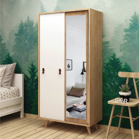 Dulap pentru haine, Mod Design, Yahha, 100x190x60 cm, Stejar / Alb 100x190x60 imagine 2022