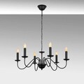 Lustra, Fulgor, 942FLG1306, Metal, Negru/Maro antic