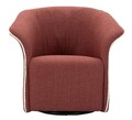Fotoliu rotativ Siena Swivel, Mauro Ferretti, 83.5x66x80 cm, fier/poliester, bordo
